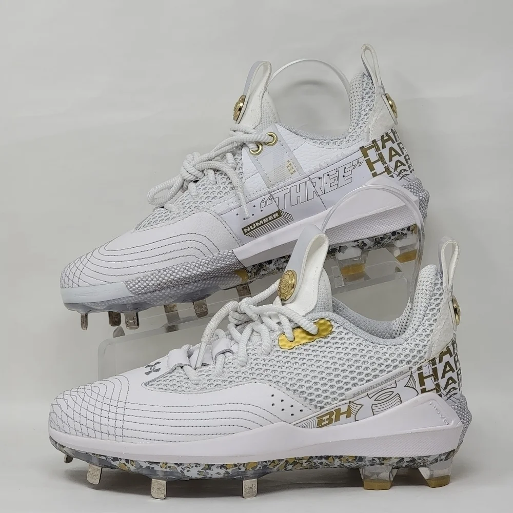 Under Armour Harper 7 Low ST Baseball Cleats White 3025582 100 Men Size 7.5 New